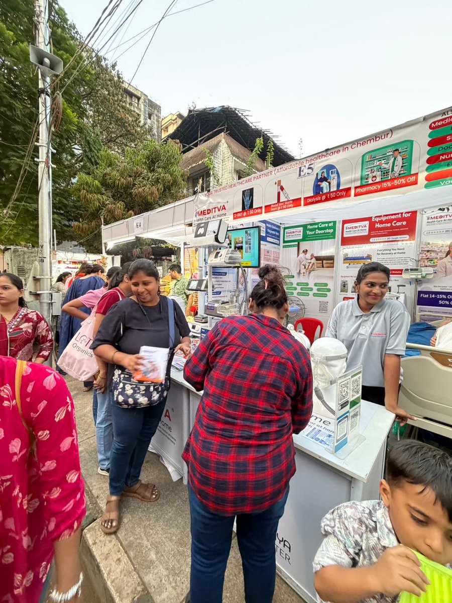 Meditva's tweet photo. ✨ Grateful for the amazing response at the Chembur Festival! ✨

These beautiful moments remind us why we do what we do — your health and care always come first.

📞 Contact Meditva for:
✔️ Healthcare Services
✔️ Medical Equipment
✔️ Pathology Services
✔️ Elder Care &amp; More https://t.co/yunyl99B72