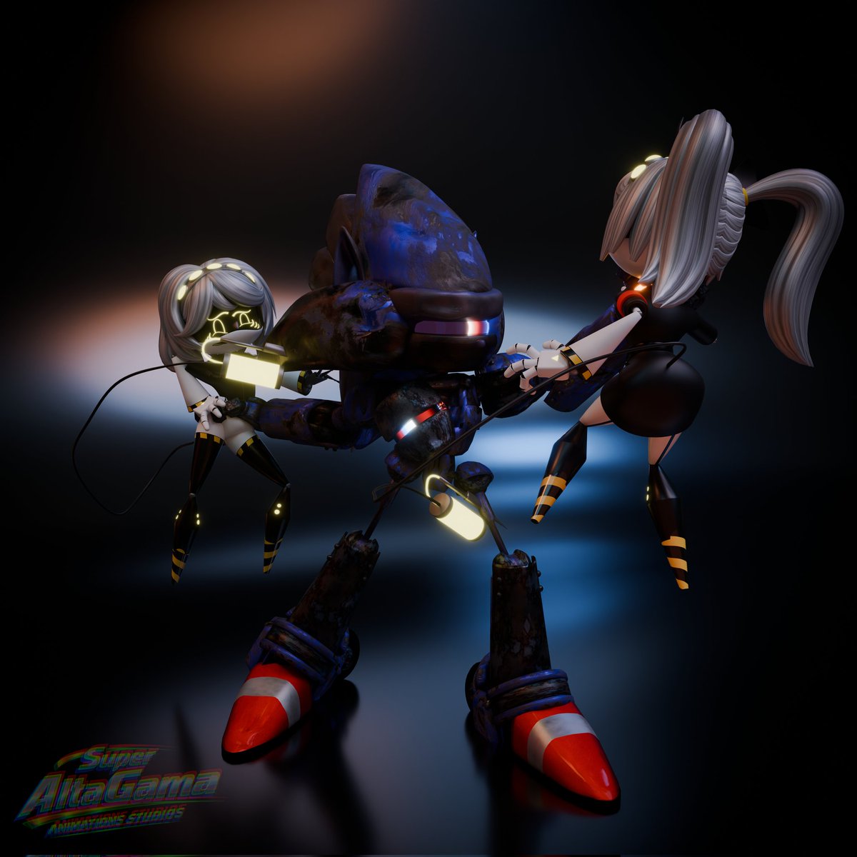 Super_AltaGama's tweet photo. 2 VS 1
#mechasonicmk2 #murderdrones https://t.co/XWbX60RDI9