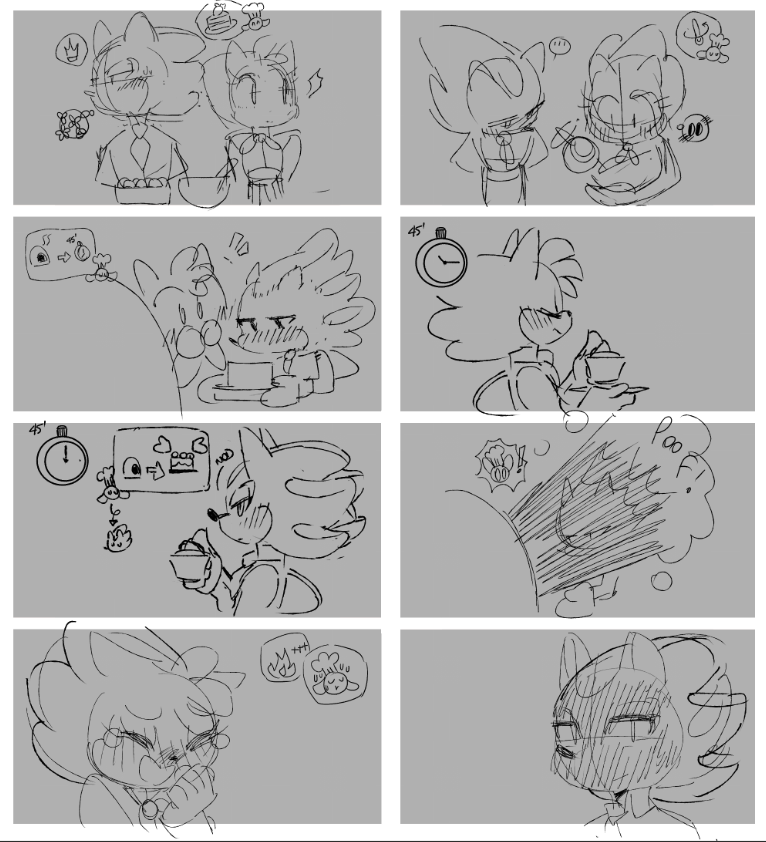 KamuiHand's tweet photo. I DIDN'T LOSE MY WOOOOOORK!!!!! 😭😭😭😭

#shadamy #lilau #fallenprinceau #fallenprince #AU #sonicthehedgehog #shadowthehedgehog #amyrose #sketch 
*note: this is a sketch that never got into the actual comic timeline. They just being silly. Rejoice! https://t.co/X62ONRWiXt
