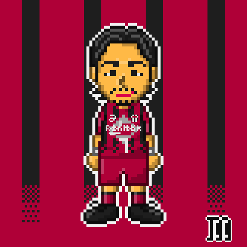 サッカー選手ドット絵】(2026) #ヴィッセル神戸 #井手口陽介 選手