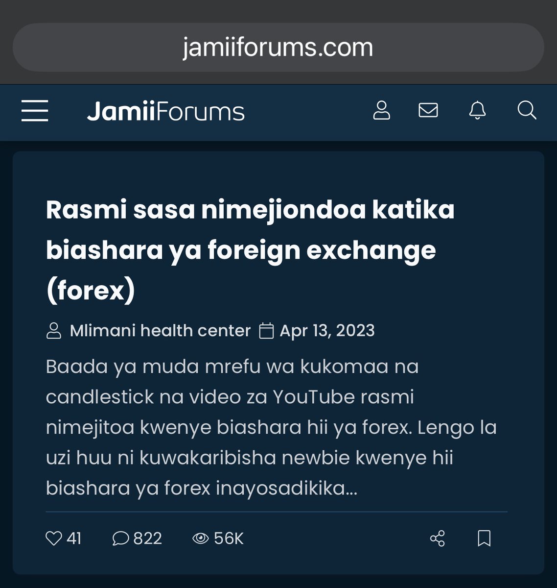 Jamii Forums tweet media