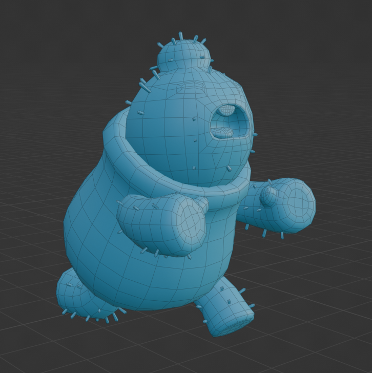 JustinTPhillips's tweet photo. Model cactus people  they said, It'll be fun they said...250 spines later:  (at least I had the forethought to use instances so they all share the same UVs)  #b3d #3dart #WIPㅤㅤㅤ https://t.co/rNTkX3xf0Y