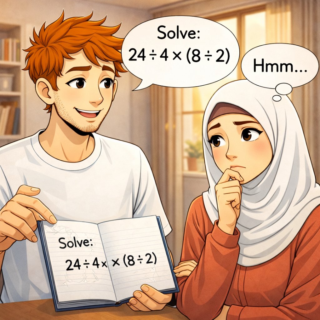 xmodasser's tweet image. “Can you solve this before she does? 🤔
24 ÷ 4 × (8 ÷ 2)
Let’s see who gets it right first! 💡🔥
#MathPuzzle #BrainTeaser #ThinkFast”