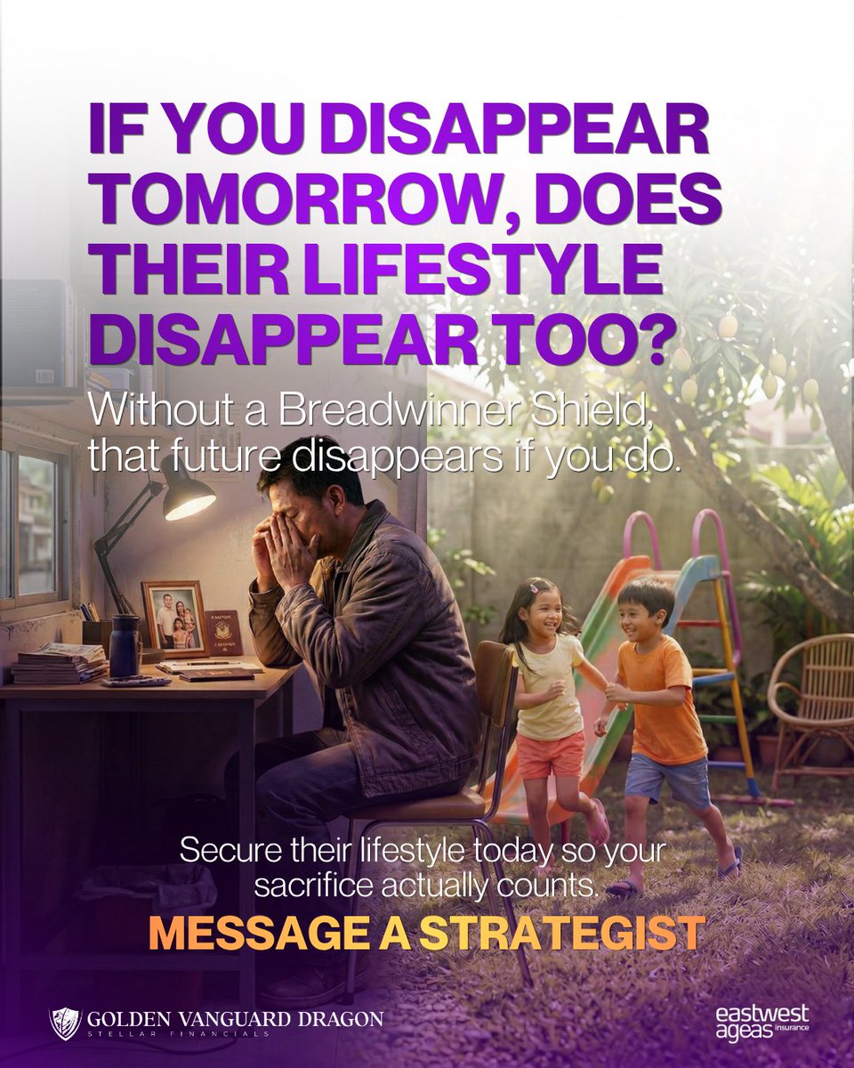GVDFinancials's tweet photo. Hard work doesn't guarantee their future. Logic does. You’re grinding abroad to build a life back home. But if you disappear tomorrow, that backyard slide stays, but the house around it might not.

Secure your legacy.

#OFWFinancialFreedom #BreadwinnerShield #LegacyPlanning https://t.co/TzmFrAUt47