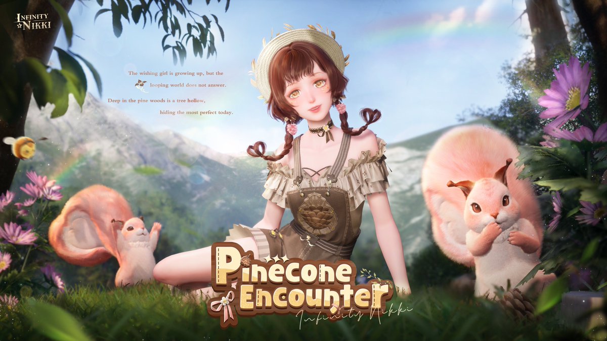 WhisperingNikki's tweet image. ♾Infinity Nikki Version 2.4 "The Forest Need Not Listen"

♦Free 3-Star Outfit [Pinecone Encounter] 
Mar 26 – Apr 23, 2026 (UTC-7)
Obtain via the [Mistwood Night Walk] event

♦Free 3-Star Outfit [Heroic Legend] 
Permanently available after Apr 9, 2026 (UTC-7)  
Obtain by