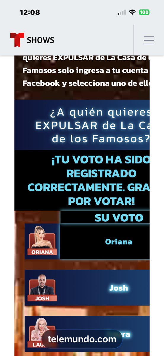 ESTRELLAM20's tweet photo. Un votito más para LA #FULANA VÍBORA 🐍 #Oriana #LCDLF6 https://t.co/Ln11gvxyOY