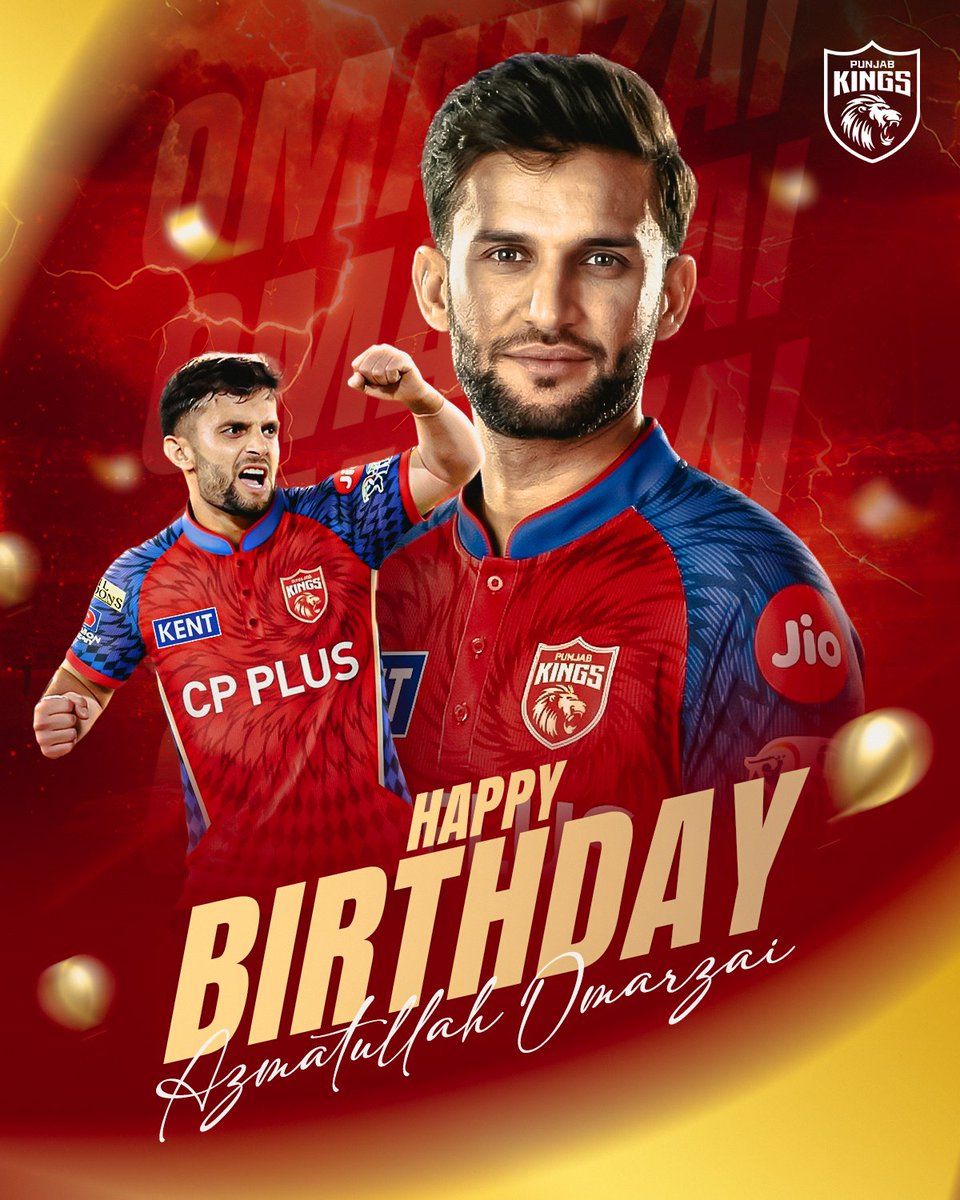 PunjabKingsIPL's tweet photo. Azmat bhai, janamdin di lakh lakh vadhaiyan! 🤩🎂 https://t.co/0OTg4q9Ho8