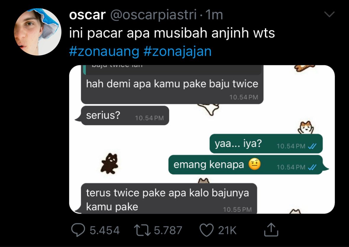 oscarbasudara's tweet photo. # carcar 5581 one tweet au

nonton konser twice # lelaki sejati https://t.co/43SsCZ5whY