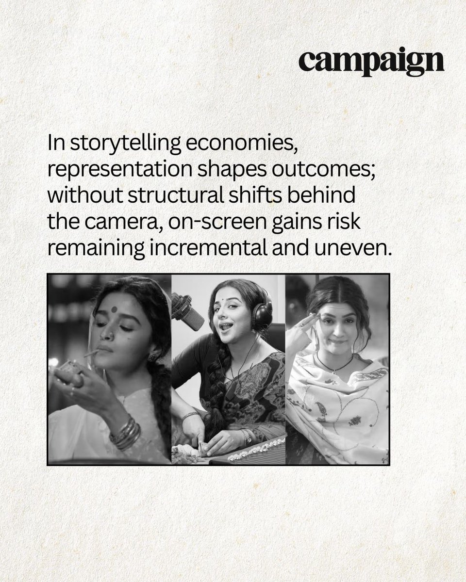 Campaign_India's tweet image. Only 32% of Indian films &amp;amp; series passed the agency test for women in 2024 @OrmaxMedia. On-screen gains won't stick without structural shifts in writing, commissioning &amp;amp; leadership. 

Read more at: tinyurl.com/4w6f394n

 #Bollywood #WomenInFilm
