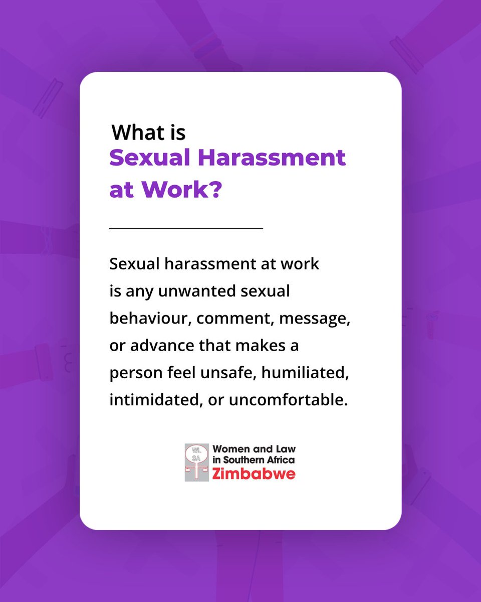 wlsazw's tweet image. 📌𝐋𝐞𝐭’𝐬 𝐛𝐞 𝐜𝐥𝐞𝐚𝐫

Sexual harassment is not part of the job.

#DignityAtWork

@RichardMushong2 @table_girls @UNTrustFundEVAW
@advocatecynthia @PatriciaMashiri @mutamba_tsitsi
@NicolaWatson13 @weleadteam @PAWLEM1
@Tatenda30720302 @thabanimnyama @amnesty_zim