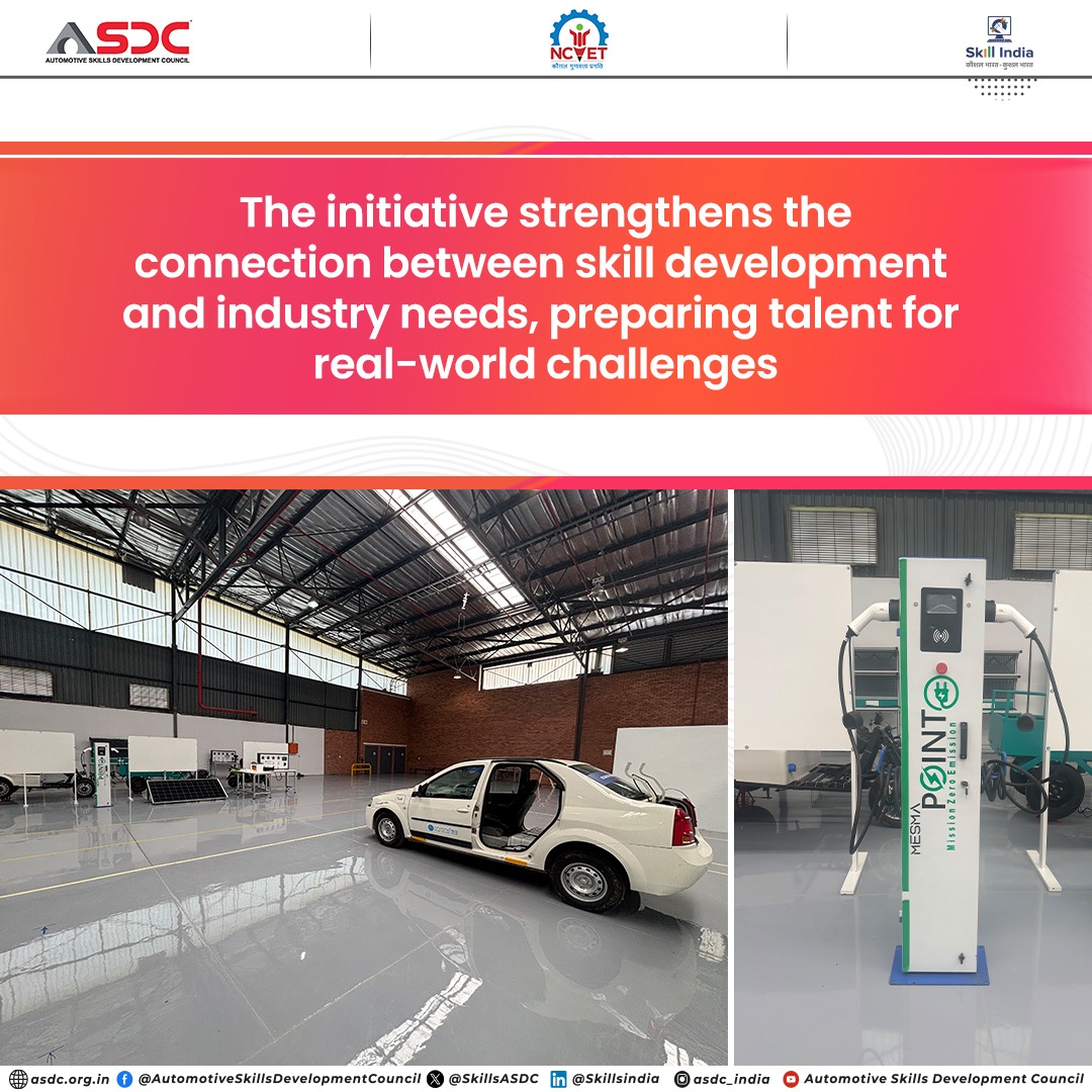 SkillsASDC's tweet image. The future of mobility is here! 

ASDC’s First International EV Lab at CHRISNELSA PTY LTD gives hands on experience with 2W, 3W &amp;amp; 4W EVs, turning learning into real world skills for a future ready workforce.

#EVTraining #ElectricVehicles #HandsOnLearning #FutureOfMobility