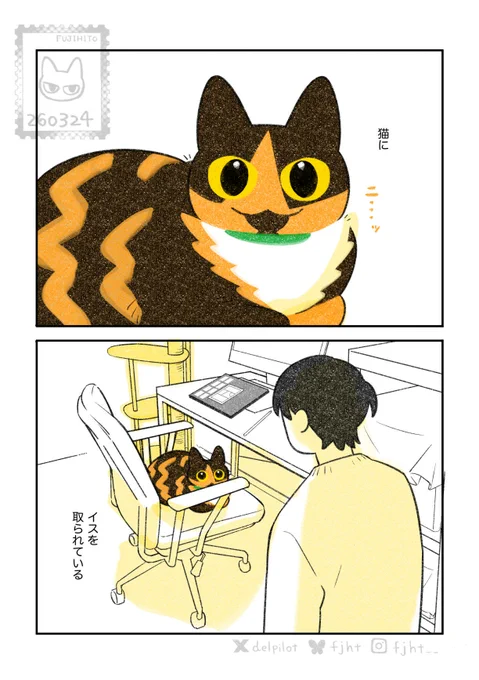 イスが好きな猫(1/2) 