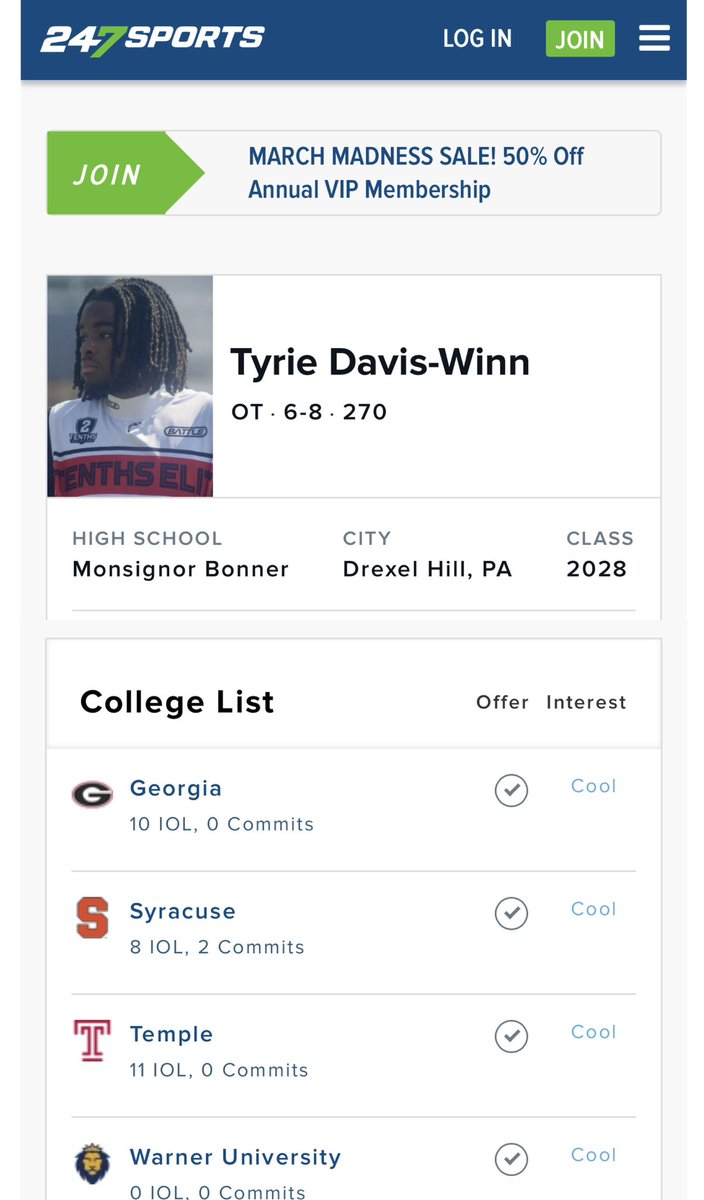 Ty Winn ‘28| OT| 6’8| 270lbs 💎 tweet media