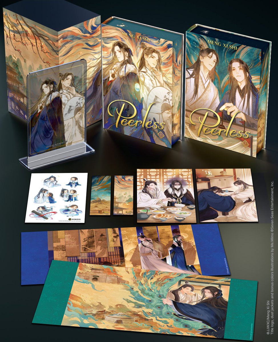 Komogi_Edition's tweet photo. J-4...  

Voici le pack VIP de Peerless, la saga danmei bestseller par la même autrice que Thousand Autumns. 

Il sera disponible pour tous pendant 72 heures, puis uniquement accessible aux membres VIP.  

Ensemble, continuons à marquer l'histoire du Danmei ✊🇫🇷🇨🇳 https://t.co/6N7BN4UJdG