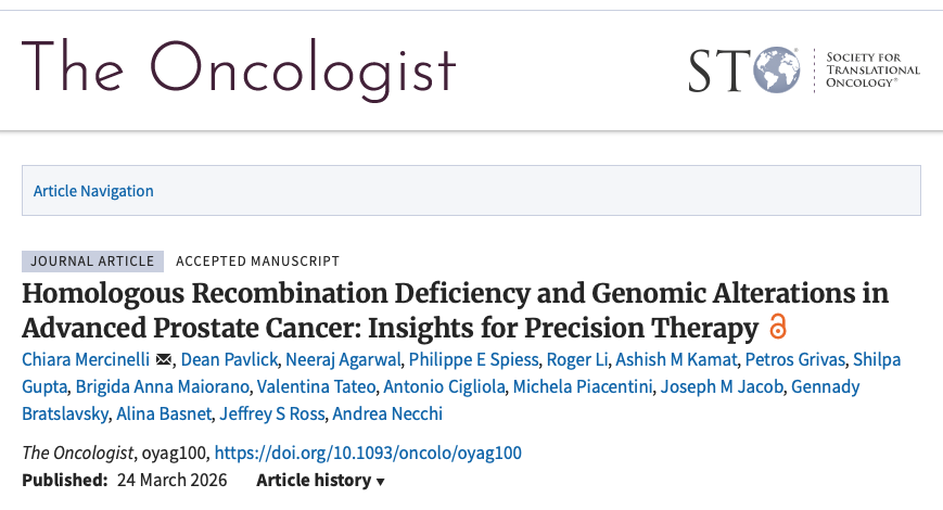 APCCC_Lugano's tweet image. Homologous Recombination Deficiency and Genomic Alterations in Advanced Prostate Cancer: Insights for Precision Therapy

academic.oup.com/oncolo/advance…

This study analyzed 22,061 advanced #ProstateCancer cases to evaluate homologous recombination deficiency (HRD) signatures and BRCA2