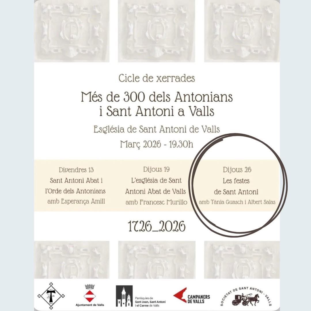 lafilladelxolo's tweet photo. Diuen que ningú és profeta a la seva terra… però avui sento just el contrari. Parlar dels Tres Tombs en un espai tan especial com l’església de Sant Antoni, és molt més que una conferència: és emoció, és arrel, és història viva. 💫
📢 Dijous 26 19:30h https://t.co/kKYVO601wW