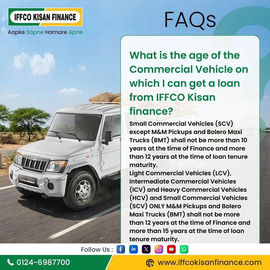 KISANFINANCE's tweet image. 🚛 Know Everything About UCV Loan Process.
Applying for a UCV (Used Commercial Vehicle) Loan with IFFCO Kisan Finance is simple, fast, and hassle-free.

🚀 Apply Today

📞 0124-6987700
📧 care@kisanfinance.com
🌐 iffcokisanfinance.com/used-commercia…

#UCVLoan #CommercialVehicle #EasyProcess