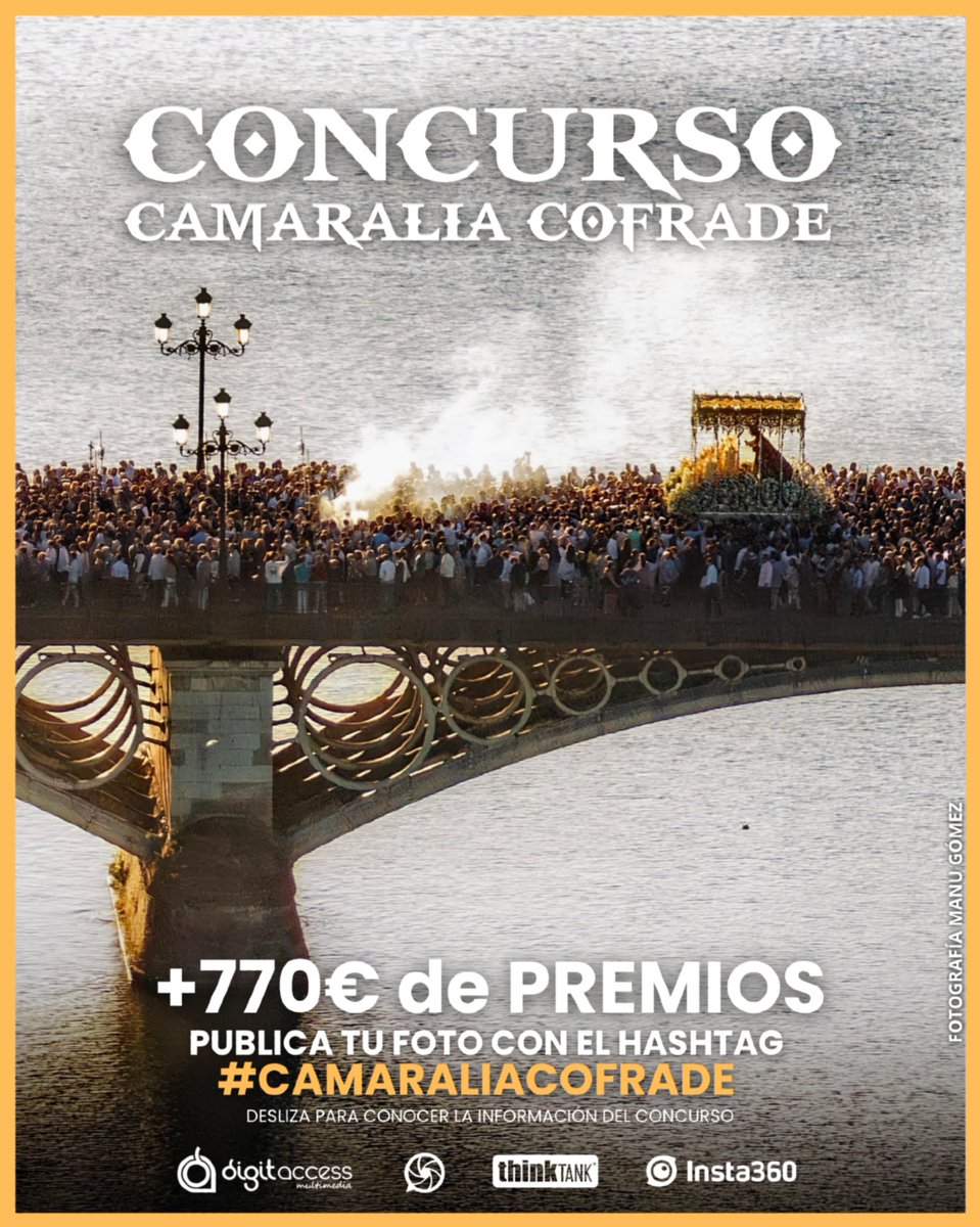 Camaralia's tweet photo. 📸 Participa en el Concurso Camaralia Cofrade y demuestra cómo vives la pasión desde tu cámara.

📩 Además, solo por participar te llevas un cupón regalo por privado

Participa ya con #camaraliacofrade #camaralia #fotografia #semanasanta #semanasanta2026 #concurso #premios https://t.co/n3W9MPOaie