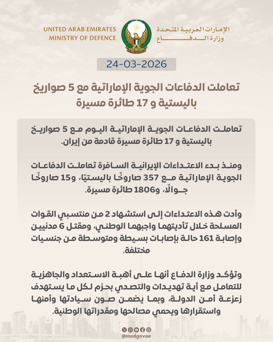 وزارة الدفاع |MOD UAE tweet media