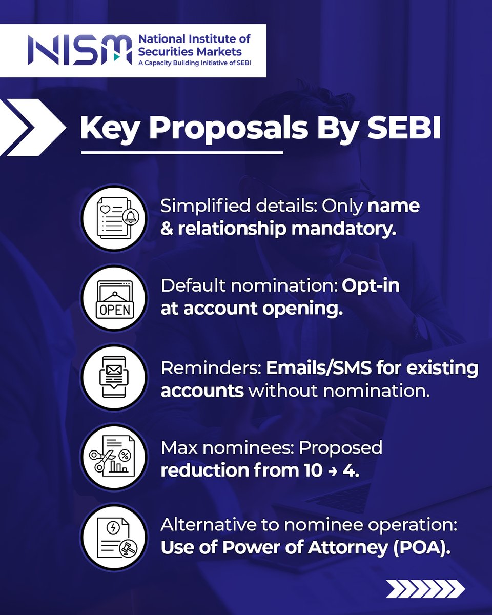 NISM_Official's tweet photo. Check out the highlights from SEBI’s latest consultation paper, which brings important updates for investors.

#NISM #Insights #SEBIUpdates #SEBIUpdates #FinancialMarkets #InvestorAwareness #FinanceNews #SEBINews #FinancialLiteracy https://t.co/OQhRRvDQ0p