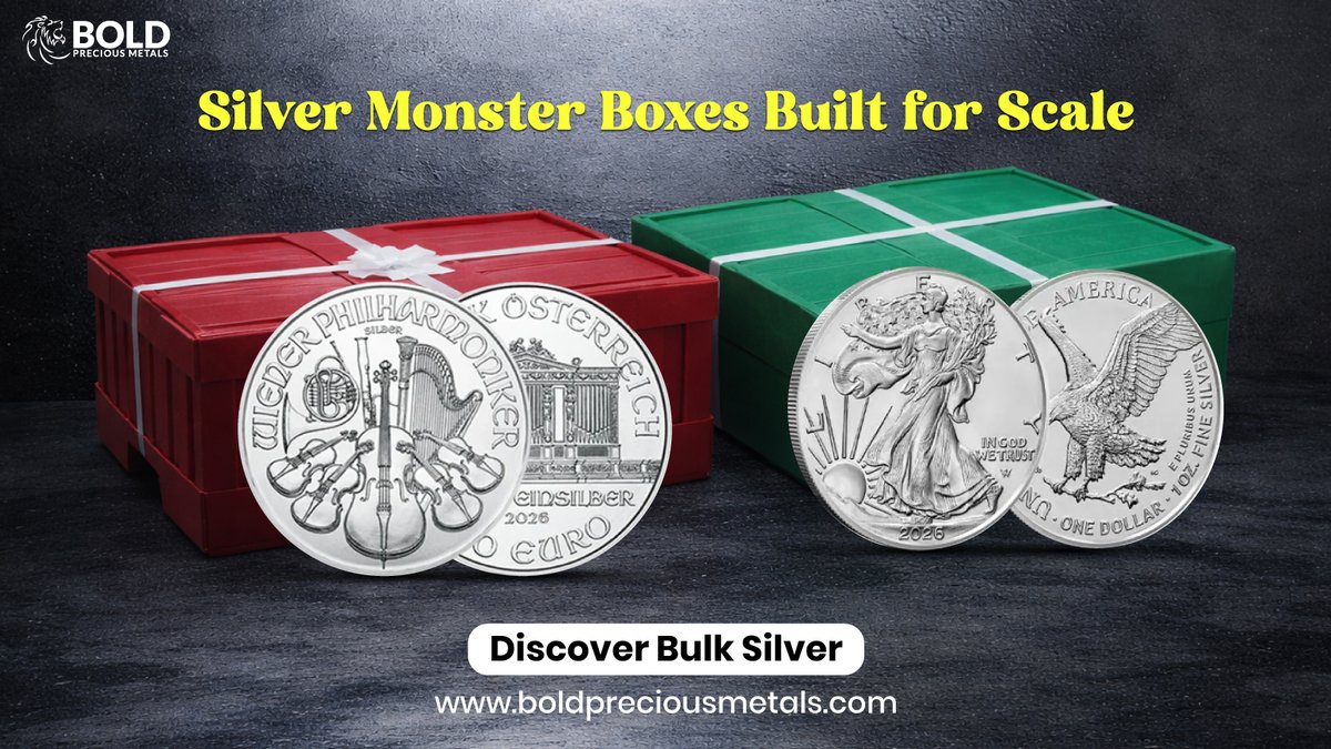 Bold_PM's tweet image. Go bigger. Stack smarter.

Silver monster boxes offer volume, value, and long-term potential—all in one move.

Get  now
boldpreciousmetals.com/silver-bullion…

#SilverStacker #WealthProtection #SilverCoins #BullionMarket #StackSilver