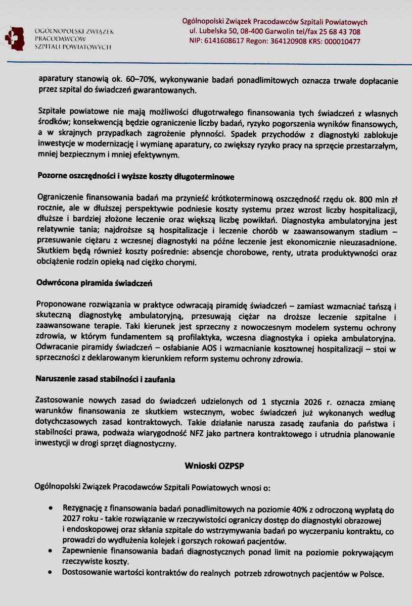 Ogólnopolski Związek Pracodawców Szpitali Powiat. tweet media