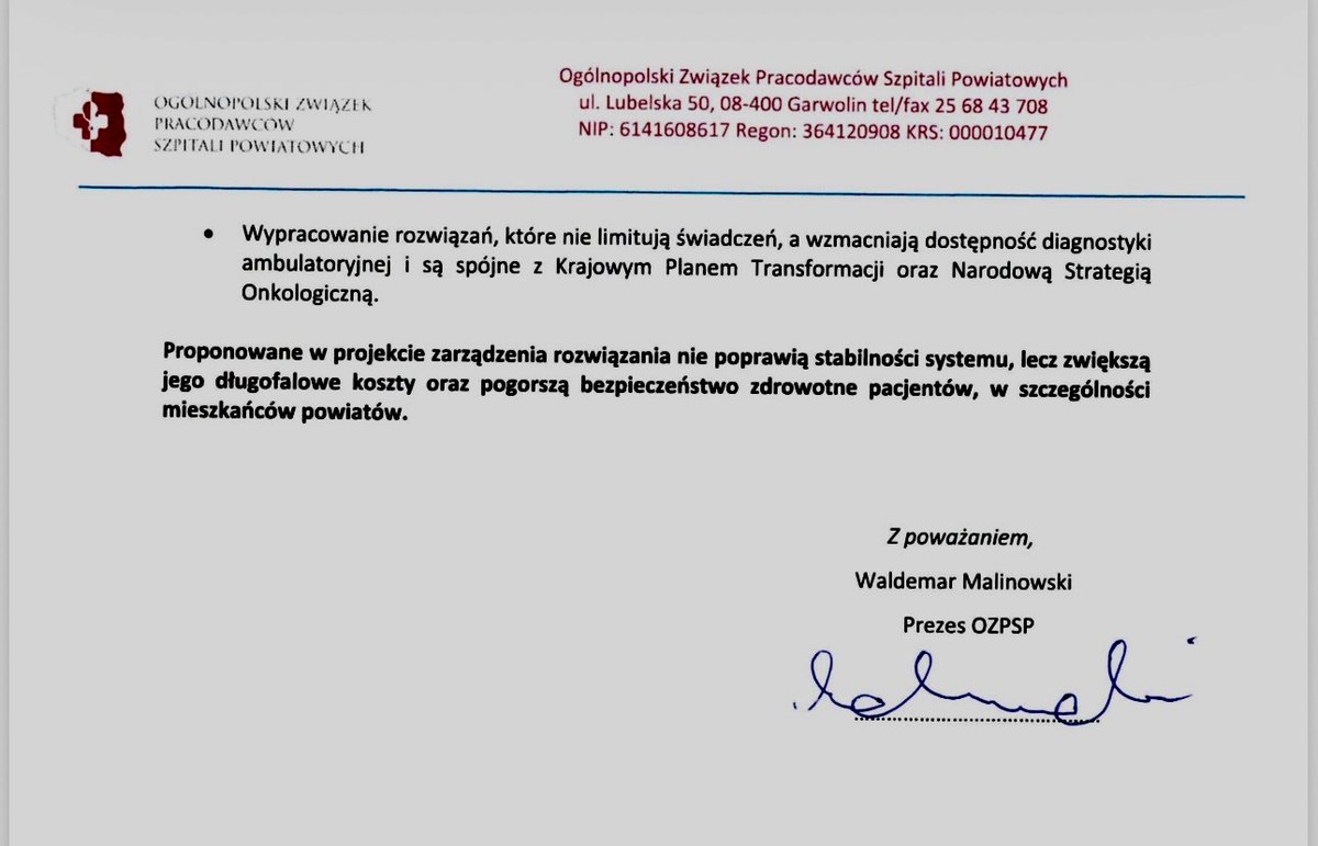 Ogólnopolski Związek Pracodawców Szpitali Powiat. tweet media