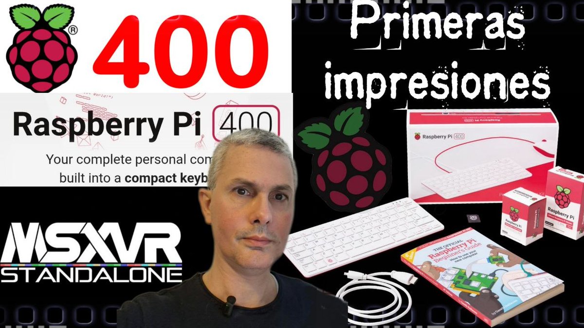 Hace poco me pillé una Raspberry Pi 400 y aquí os dejo unas primeras impresiones de lo que ofrece. Además lo he probado como MSXVR standalone. Hoy, en ESTRENO, a las 21:30 en 👉 youtu.be/_D-pSnuTLQk?is…