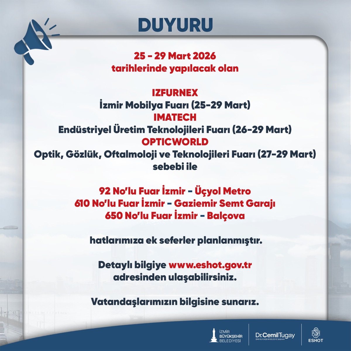 ESHOT Genel Müdürlüğü tweet media