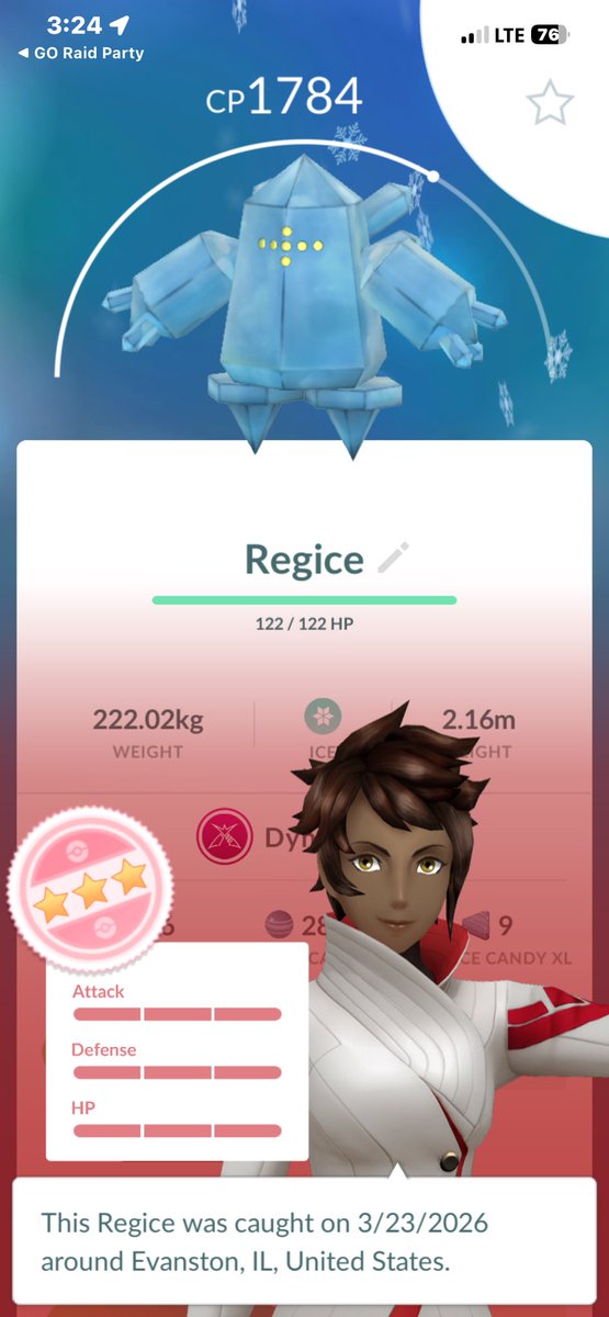 Chudlyyy's tweet photo. @PokemonGOHubNet First one I got was a dex entry hundo so it better be worth it https://t.co/i5VSh2mN1b