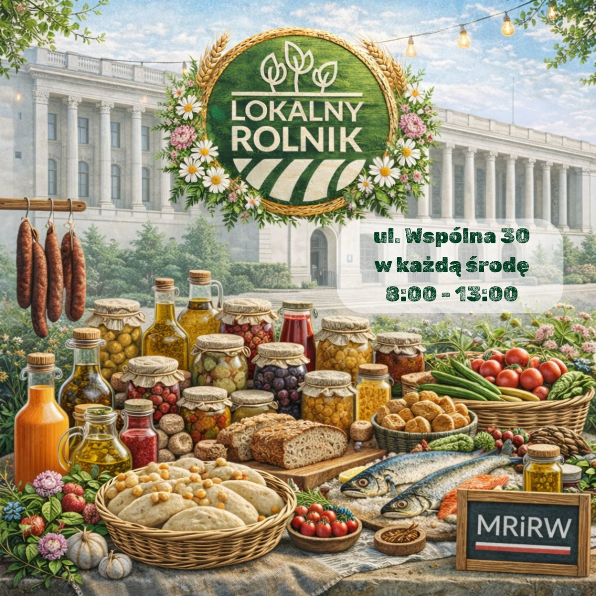 MRiRW_GOV_PL's tweet image. „Lokalny Rolnik” - miejsce, gdzie zakupy w #centrum Warszawy łączą wygodę z odpowiedzialnym wyborem na rzecz lokalnych producentów i wysokiej jakości żywności. 🥕

Jak w każdą środę zapraszamy pod budynek Ministerstwa Rolnictwa i Rozwoju Wsi. Na stoiskach nie zabraknie m. in.