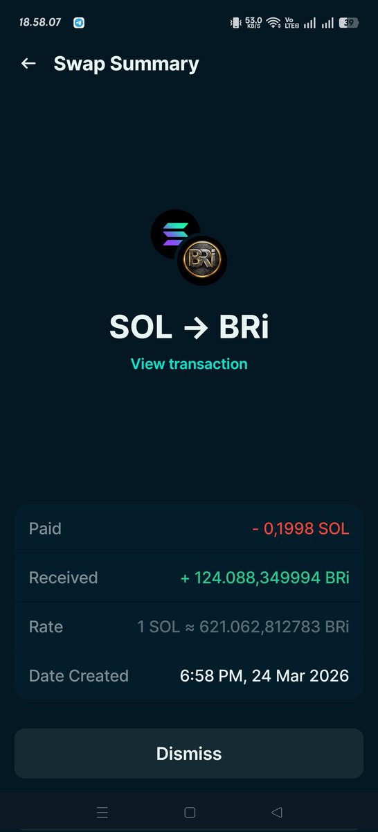RifannC's tweet photo. Day 1 of my $BRI journey 💎
Position secured early — no fear, just vision.
This is where it starts… not where it ends 

CA:
A1GEPT9LJA9tNQL37mJFRDY47UTxBxi5npZNJuF8ddt2

Stay tuned. @Blackrokincome https://t.co/hPvE2PrYU7