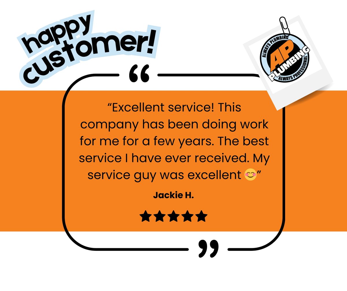 AP_Plumbing1195's tweet image. Good plumbing. Great people. Happy customers. 💧Thanks for choosing AP Plumbing. #HappyCustomers #APPlumbing