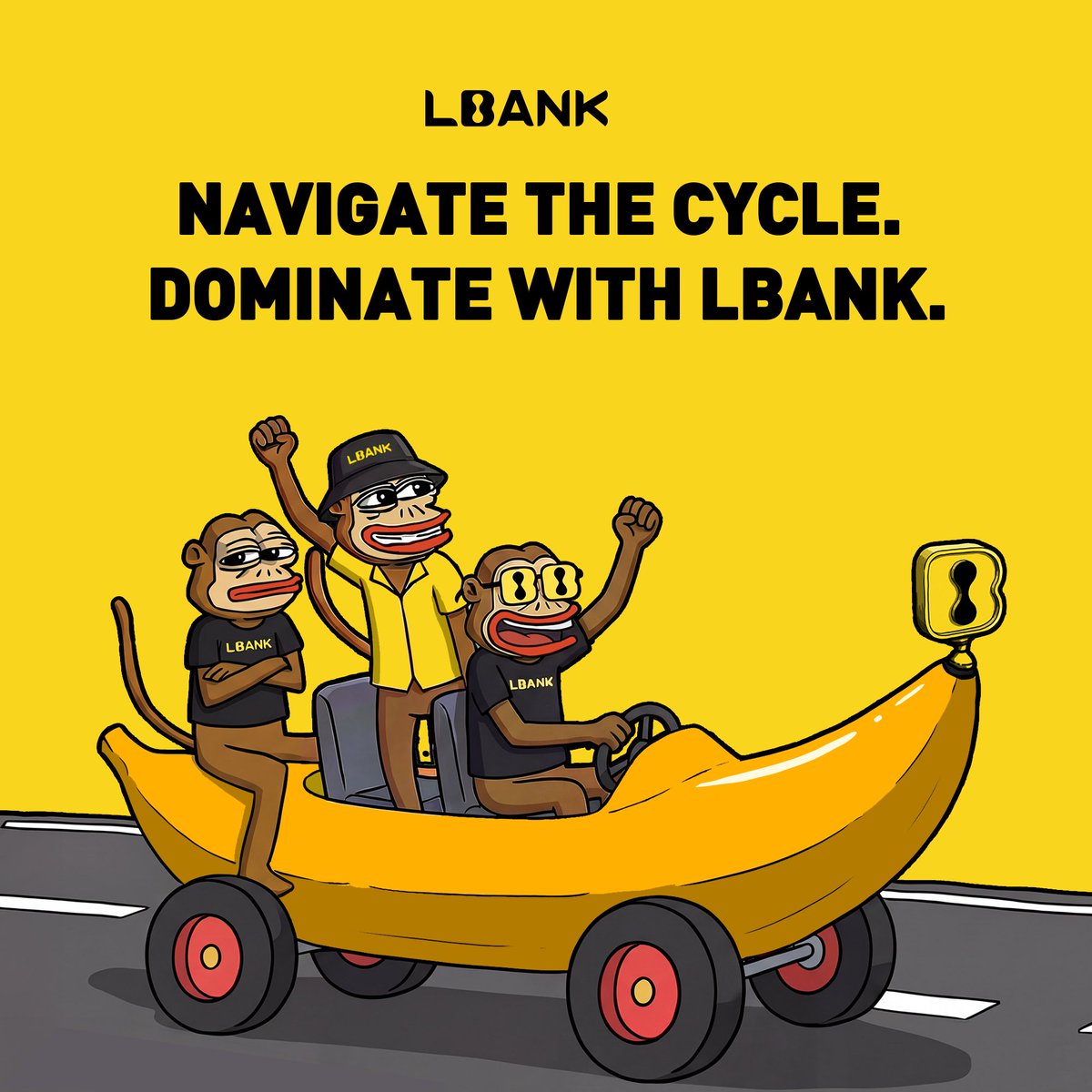 Markets go up, down, and everywhere in between.

Good thing Ponke found the right ride. 🍌

#LBankxPonke