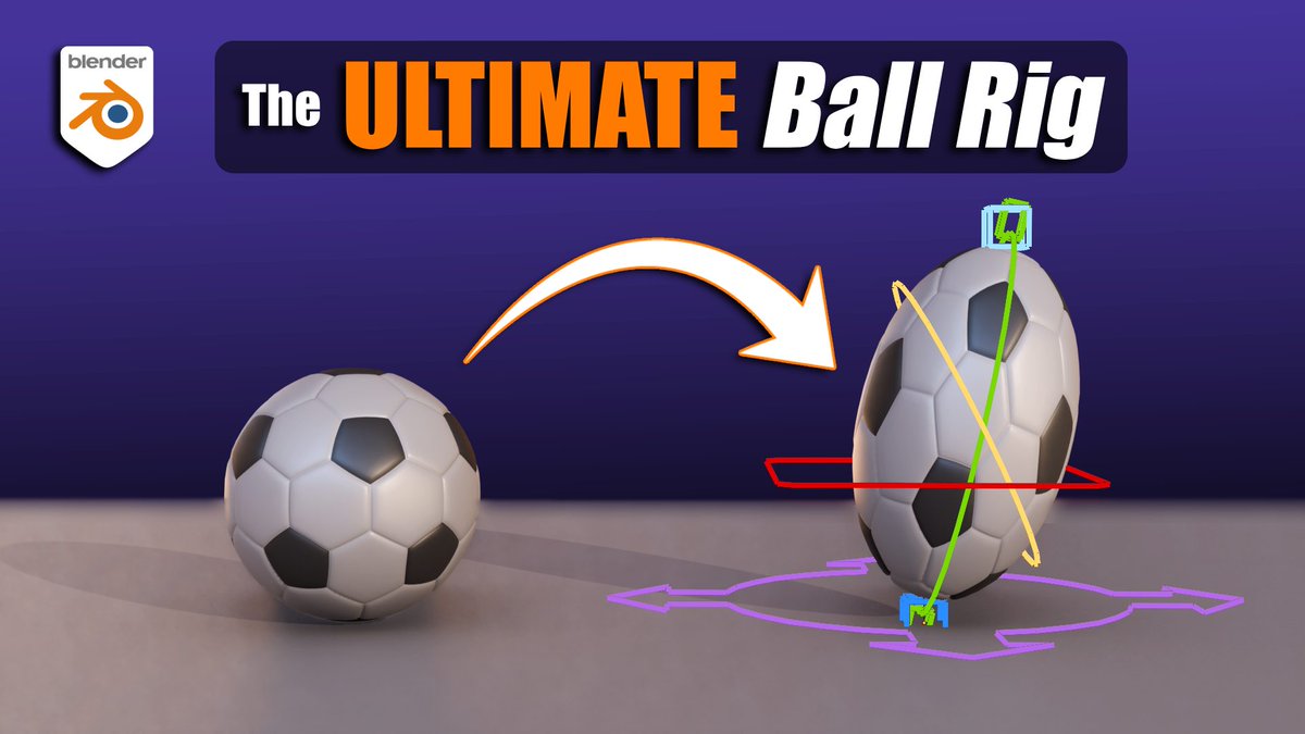 ToshiCG's tweet photo. I spent a lot of time trying to figure out a really good Ball Rig for Blender. ⚽️🏀
And now I made a video showing exactly how to recreate it. The video is designed to be simple, so that ANYONE can make the rig. :)

📺
https://t.co/lW3f1ujQUQ

#b3d #rigtip https://t.co/tGMj8Lhnxq