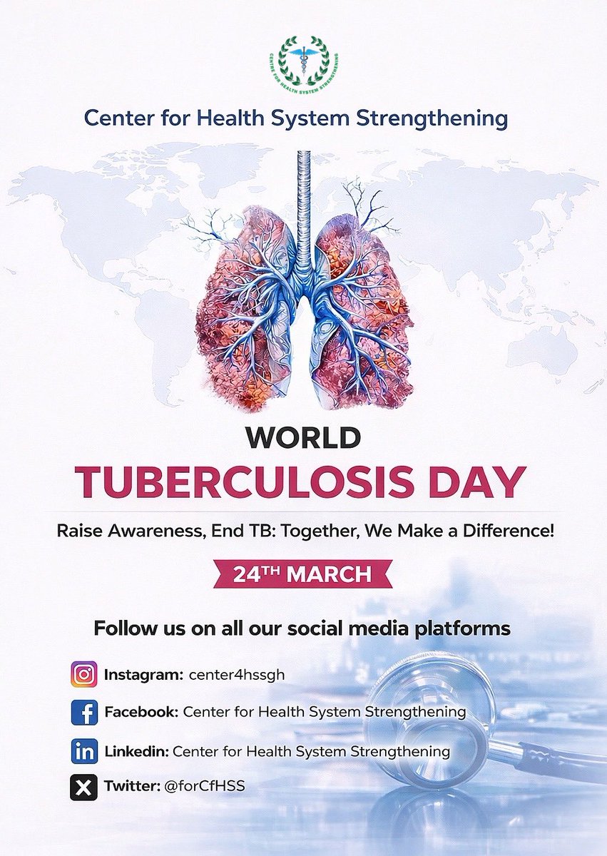 forCfHSS's tweet photo. Tuberculosis is preventable and curable, but only if we act, speak up, and support one another.

Together, we can make a difference. 🌍

📍 Center for Health System Strengthening

#WorldTBDay #PublicHealth #tbfreeworld #raiseawareness #healthsystemstrengthening https://t.co/88Av4jlHRP