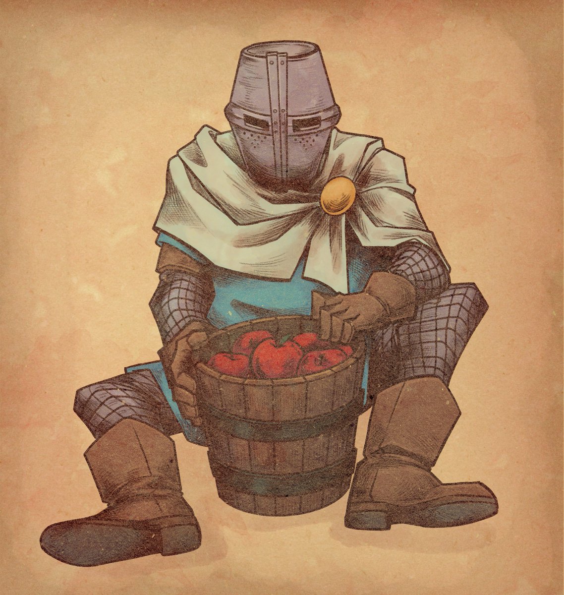 gunmoony's tweet photo. He's the apple boy! 🍎
 Fanart for the game Esoteric Ebb https://t.co/1Twu0AkQEZ