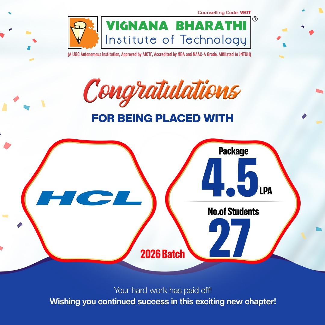 Vignana Bharathi Institute of Technology - VBIT tweet media