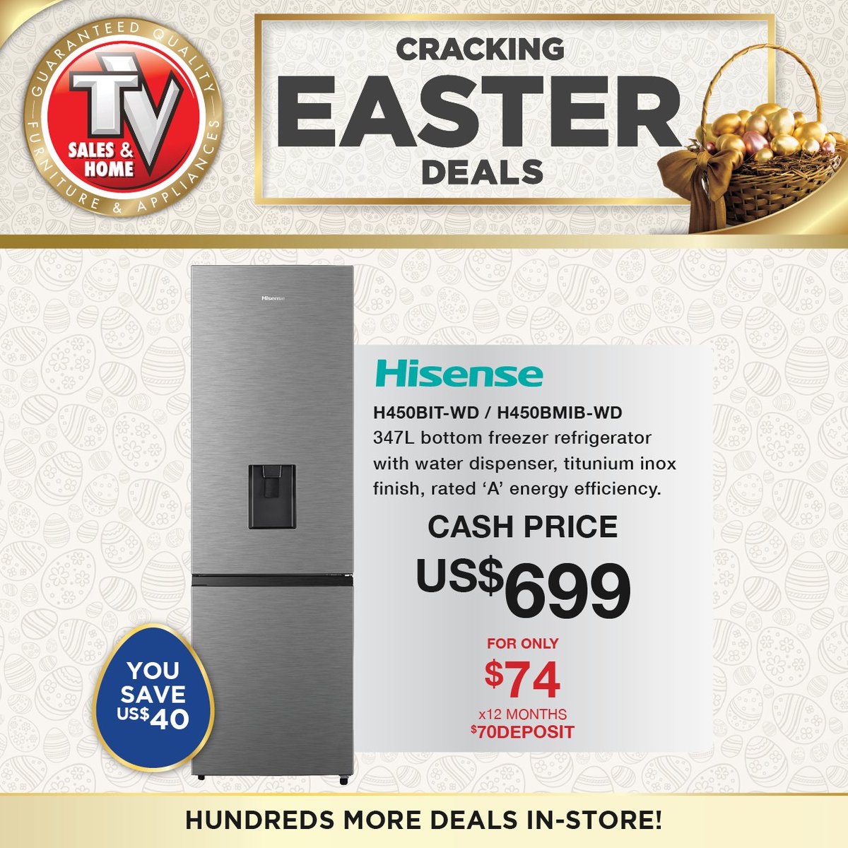 TvSalesandHome's tweet image. Stay cool, the egg has cracked!

Plenty of space for the Easter feast and all those leftovers. Keep your holiday fresh with our premium fridge deals.

Cool savings online and in-store: tvsales.co.zw/categories/eas…

#TVSalesAndHome #KitchenGoals #EasterFeast