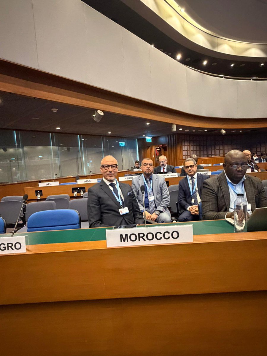 MoroccoInTHA's tweet photo. H.E. Ambassador Rahhaly led the Moroccan delegation today at the opening of the 64th Session of the Intergovernmental Panel on Climate Change (IPCC-64) at the United Nations Conference Centre (ESCAP) in Bangkok, reaffirming Morocco’s strong commitment to global climate action. https://t.co/eBa6bTAhkO