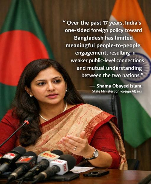 KellaSonar63035's tweet image. বাংলাদেশের পররাষ্ট্র প্রতিমন্ত্রী স্পষ্ট করেছেন, ভৌগোলিকভাবে ঘনিষ্ঠ হওয়ায় বাংলাদেশ ও ভারতের সম্পর্ক গুরুত্বপূর্ণ, তবে সীমান্ত সমস্যা সমাধান জরুরি। ভারত বাংলাদেশের সঙ্গে সম্পর্ক ভালো রাখতে হলে সব শ্রেণির মানুষের সঙ্গে সংযোগ বাড়াতে হবে। #BangladeshFirst #BorderIssues