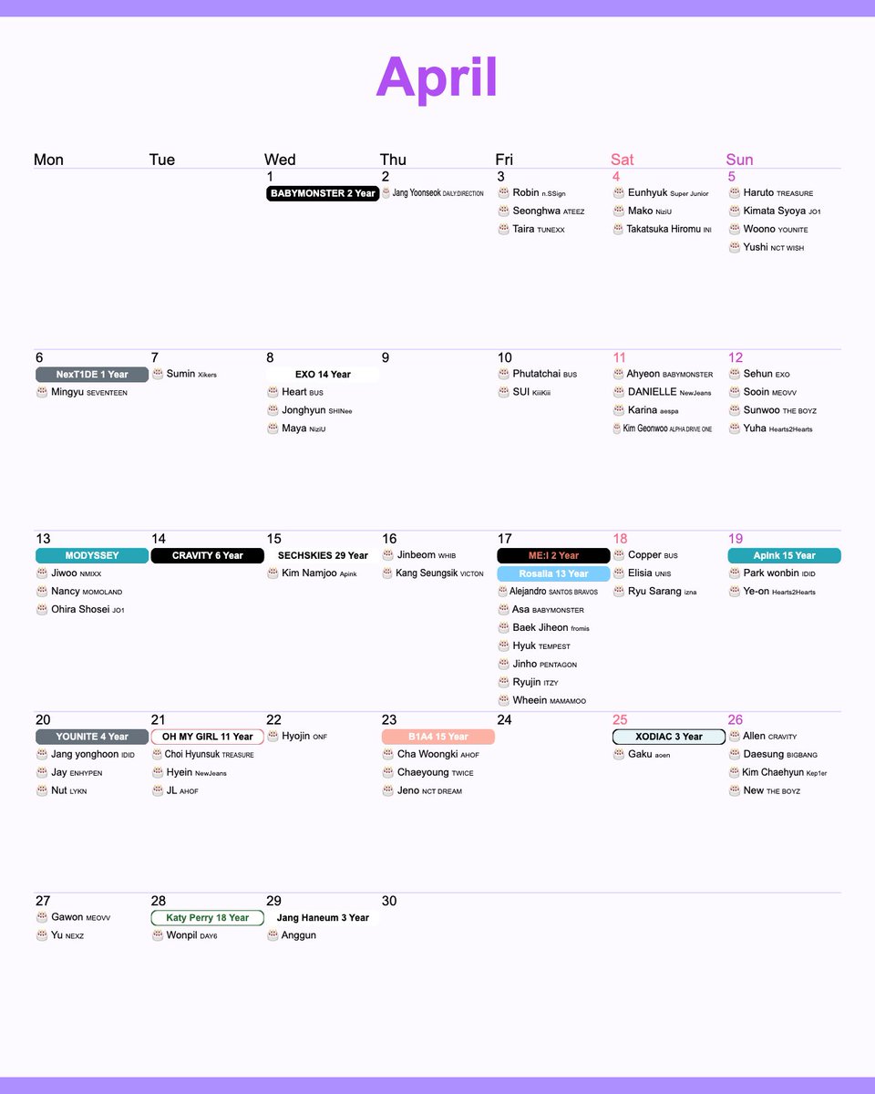 🆕 April Calendar is LIVE 🔔
🎂 Birthdays + 🎉 Debut anniversaries, all in one place

Make your bias shine as a #CharityFairy on #CHOEAEDOL 🧚✨
👉🏻 myloveidol.onelink.me/krQS/m2k96i88

🎂 Birthdays 🔻
#Seonghwa #Yushi #Mingyu #Maya #Ahyeon #KimGeonwoo #Sehun #Sunwoo #Jiwoo #Alejandro #Asa