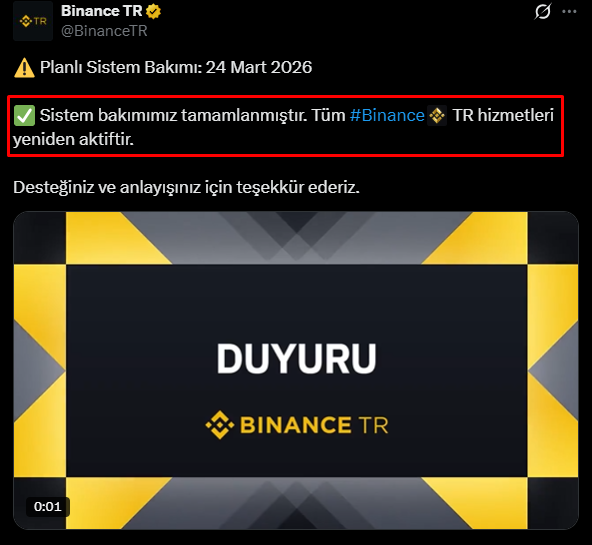 kivancozbilgic's tweet photo. BinanceTR sistem güncellemesi tamamlanmış. ✅

🤖GridBOT'ları "Play" tuşu ile kaldıkları yerden sorunsuz devam ettirebilirsiniz.  

- Beklenmeyen bir durumla karşılaşırsanız algosolutions@matriksdata.com adresinden ekibimize ulaşabilirsiniz. 👍

🤖GridBOTlarla ilgili tüm detaylar:
https://t.co/5NGOPVQff3