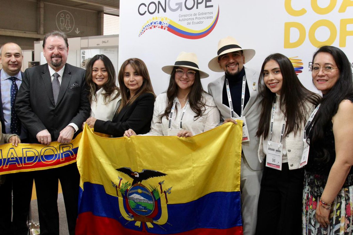 CECUbarcelona's tweet photo. Inauguramos el stand de CONGOPE en Alimentaria 2026, junto a emprendedores ecuatorianos que buscan llevar lo mejor del país al mundo. Con la presencia del Cónsul Patricio Garcès, reafirmamos nuestro compromiso con el emprendimiento y la internacionalización.

#CONGOPE https://t.co/FXYacJIwiL