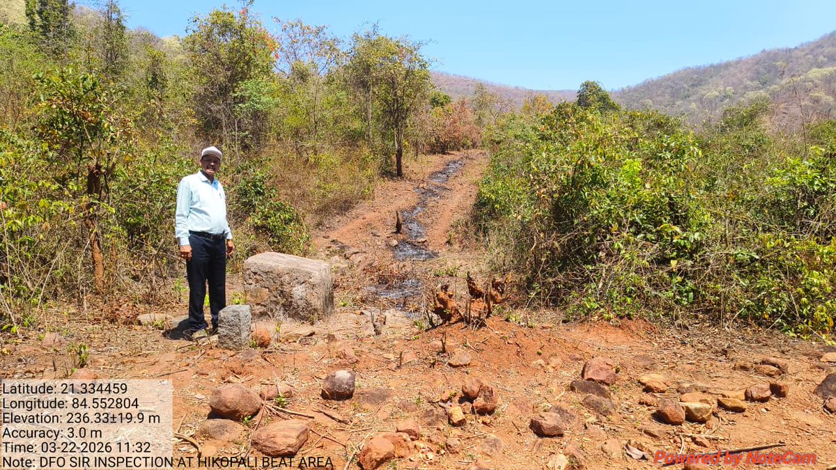 DFO_Bamra's tweet photo. On 22.03.2026, fire line inspection conducted by DFO, Bamra WL Division at #Hikapali &amp; #Bhalukhol  Beat Area under of Khalasuni WL Range, #Bamra WL Division. 🔥📷 #ForestFire #BamraWL
@SambalpurRccf
@PCCFWL_Odisha
@pccfodisha
@DmSambalpur
@ForestDeptt
@odishawildlife https://t.co/5WyEpmZOHP