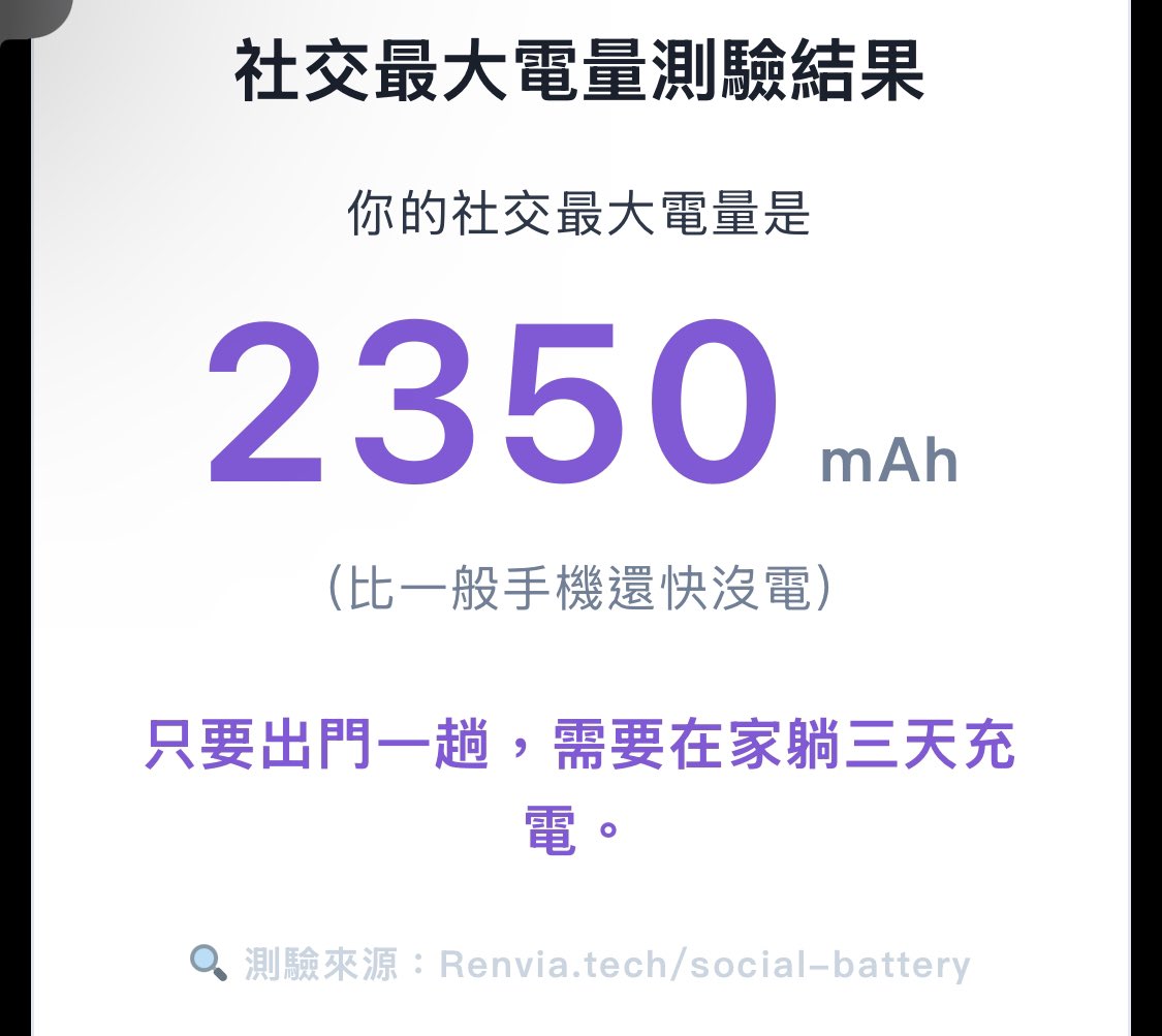 mistory0's tweet photo. 手機的電量都比我高 https://t.co/ZU8PGAKr0N