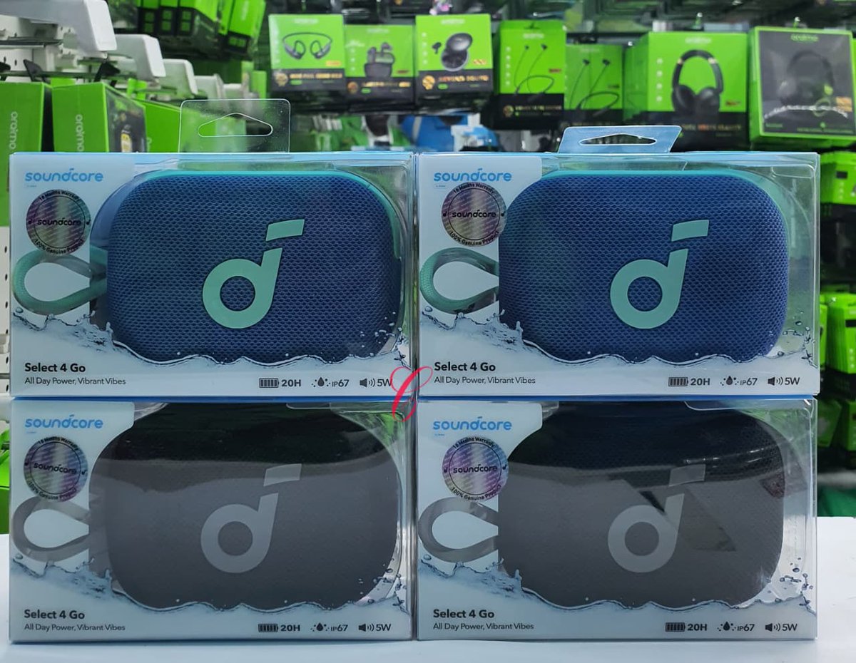 WorldOfSmart's tweet image. Anker Soundcore Select 4 Go – 5W Bluetooth Speaker. Ksh 5,500/= 
Key Features:-
• 20-Hour Ultra playback time: Enjoy up to 20 hours of non-stop music on a single charge, perfect for extended outdoor adventures and all-day gatherings.
#soundcore #portablespeaker #bluetoothspeaker