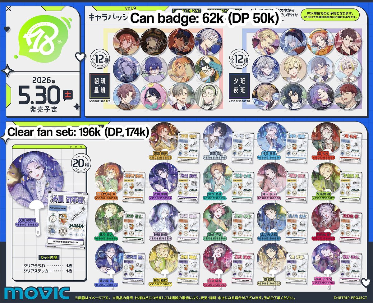 hanazxnos's tweet photo. ✈️ 18TRIP Clear Sheet vol.5 etc. Goods  ✈️

⚪ Harga tertera pada gambar

◽ Bersih INA ✅
◽ exc packing &amp; adm 🍊 
◽ exc onglok jp (jika ada)
◽ Deadline: 29 Maret

Rilis: 30 May

#warungeitori #warung18trip #warunggame https://t.co/4sAlGsPPG5