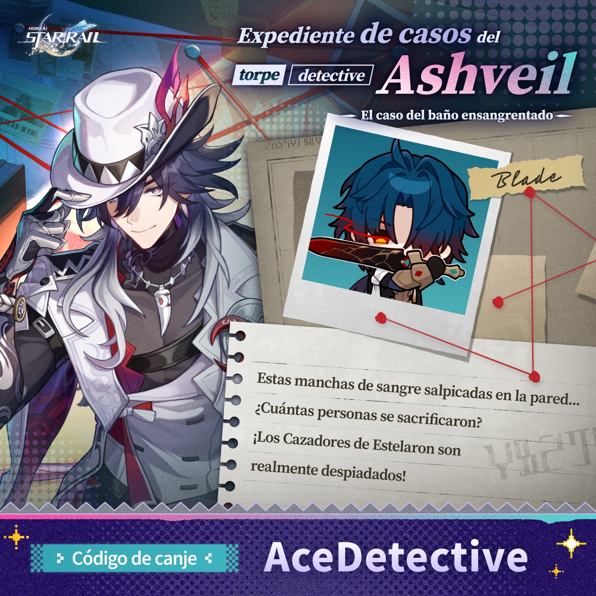 _maticop_'s tweet photo. ¡El culpable es... Blade!
Escribe el motivo aquí

Participa en el #CasosDelDetectiveAshveil
¡Sortearemos Jade estelar🎁!

Código de canje: https://t.co/ZnNDwqolBA
https://t.co/ZmBWED9Z4m