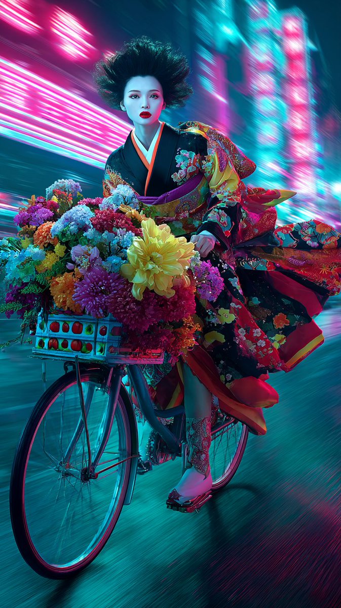 ryo1_74's tweet photo. Tokyo Kimono Rider.
#aiart #japan #tokyo #kimono #girl #rider https://t.co/F3YxIx7i15